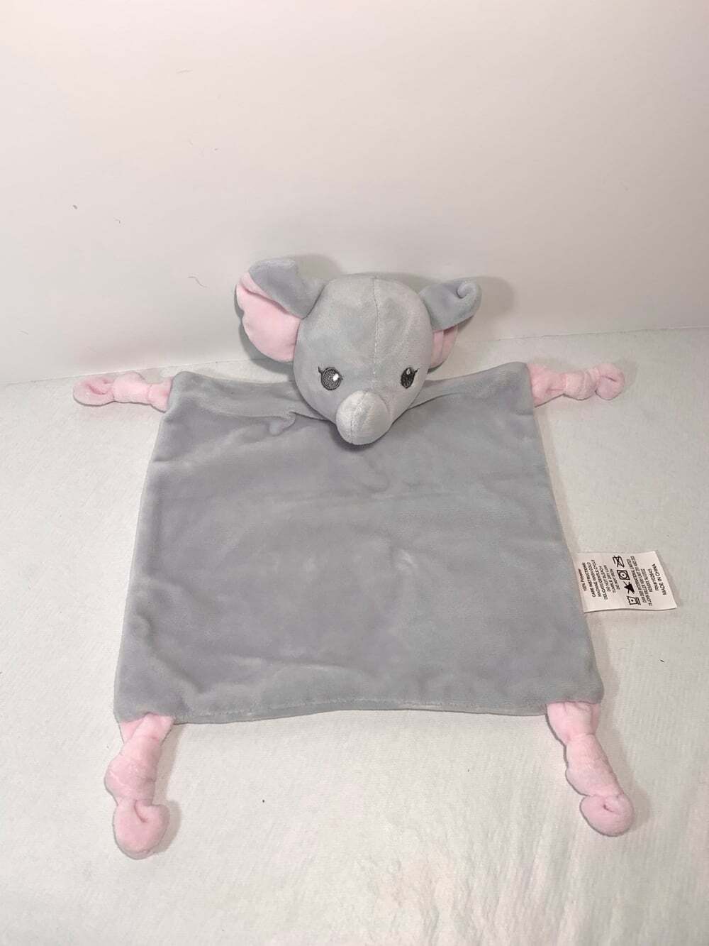 Dan Dee Soft Grey Knotted Elephant Rattle Lovey